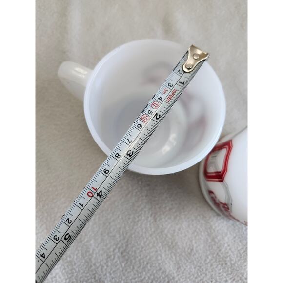 Set 2 Vintage Coffee Mug Ohio State Football Red Lobster Federal Milk Glass OSU - Picture 7 of 8